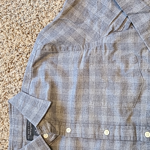 The Men's Store cotton blue-grey shirt - Picture 11 of 16